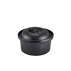 Barstuff Auflaufform mit Deckel Forge Buffet Steingut Gusseisen-Optik – 20 cm (4 Stk.)