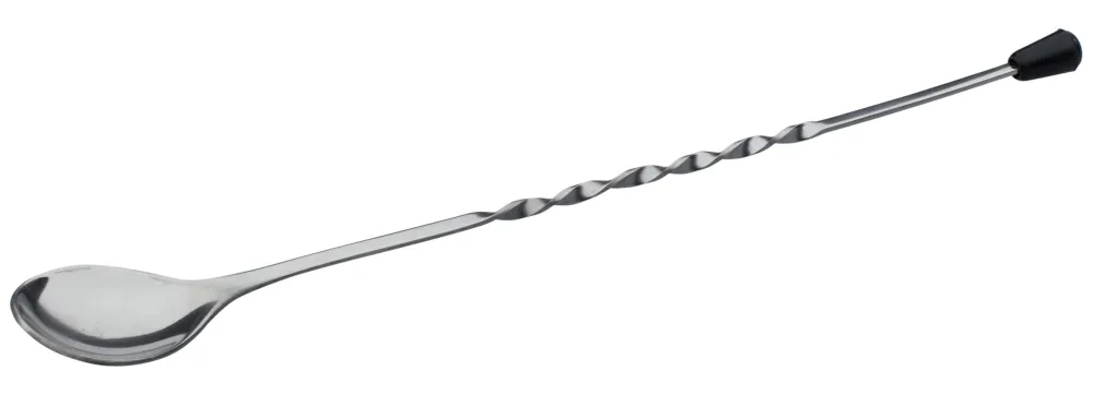 Barstuff Barlöffel gedreht, schwarzer Kopf, Prime Bar - 28,5cm
