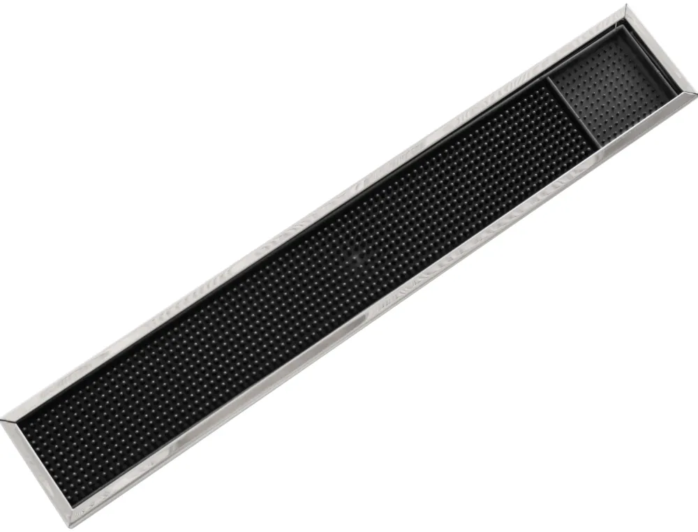 Barstuff Barmatte, mit Edelstahlrahmen - 61x10cm
