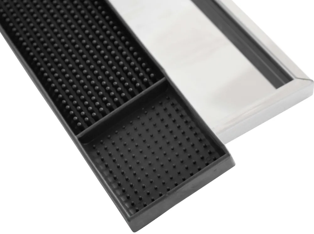 Barstuff Barmatte, mit Edelstahlrahmen - 61x10cm