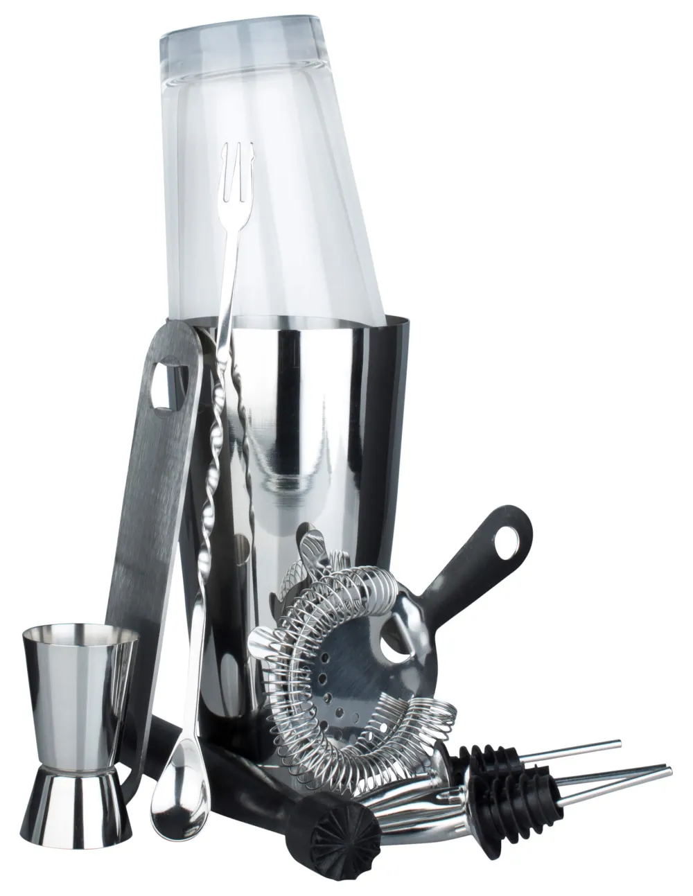 Barstuff Bartasche schwarz - mit Cocktailset