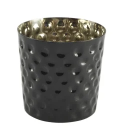 Barstuff Becher, gehämmert, schwarz - Edelstahl (400ml)