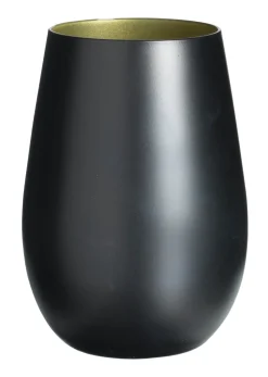 Barstuff Becher, matt schwarz/gold, Elements Stölzle - 465ml