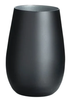Barstuff Becher, matt schwarz/silber, Elements Stölzle - 465ml