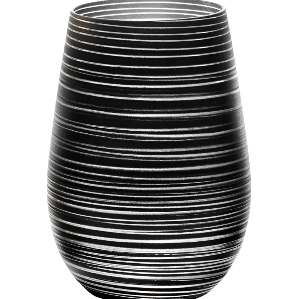 Barstuff Becher Twister schwarz-silber, Stölzle - 465ml
