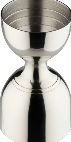 Barstuff Bell-jigger / Doppelmessbecher, silberfarben - Edelstahl (30/60ml)