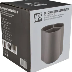 Barstuff Besteckbehälter Beton, 3 Fächer - 14,6x13cm