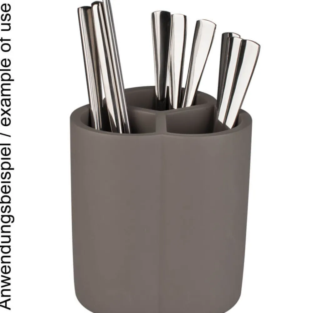 Barstuff Besteckbehälter Beton, 3 Fächer - 14,6x13cm