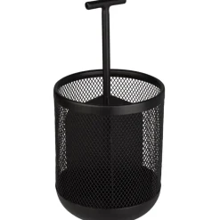 Barstuff Besteckbehälter mit Griff, 3 Fächer, schwarz - 25x12cm