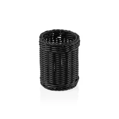 Barstuff Besteckkorb zylinder, Polypropylen schwarz - 12x15cm