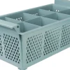 Barstuff Besteck-Spülkorb, PP Kunststoff grau, stapelbar - 42,5x20,5x15cm