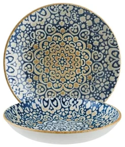Barstuff Bonna Alhambra Bloom Teller tief 25cm blau - 6 Stück