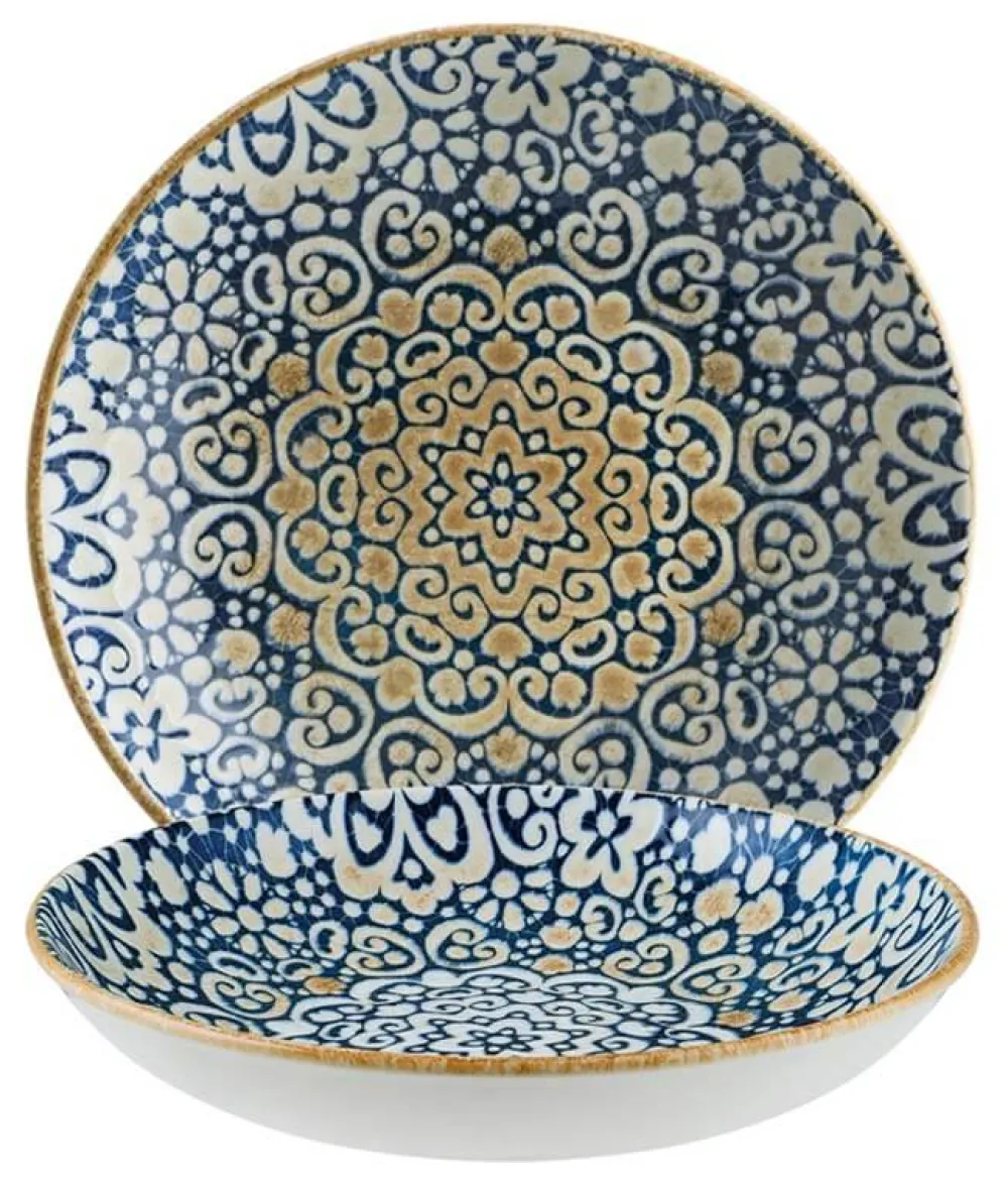 Barstuff Bonna Alhambra Bloom Teller tief 28cm blau - 6 Stück