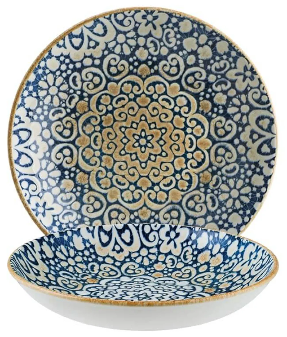 Barstuff Bonna Alhambra Bloom Teller tief 23cm blau - 6 Stück