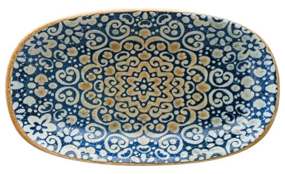 Barstuff Bonna Alhambra Gourmet Platte oval 19x11cm blau - 12 Stück