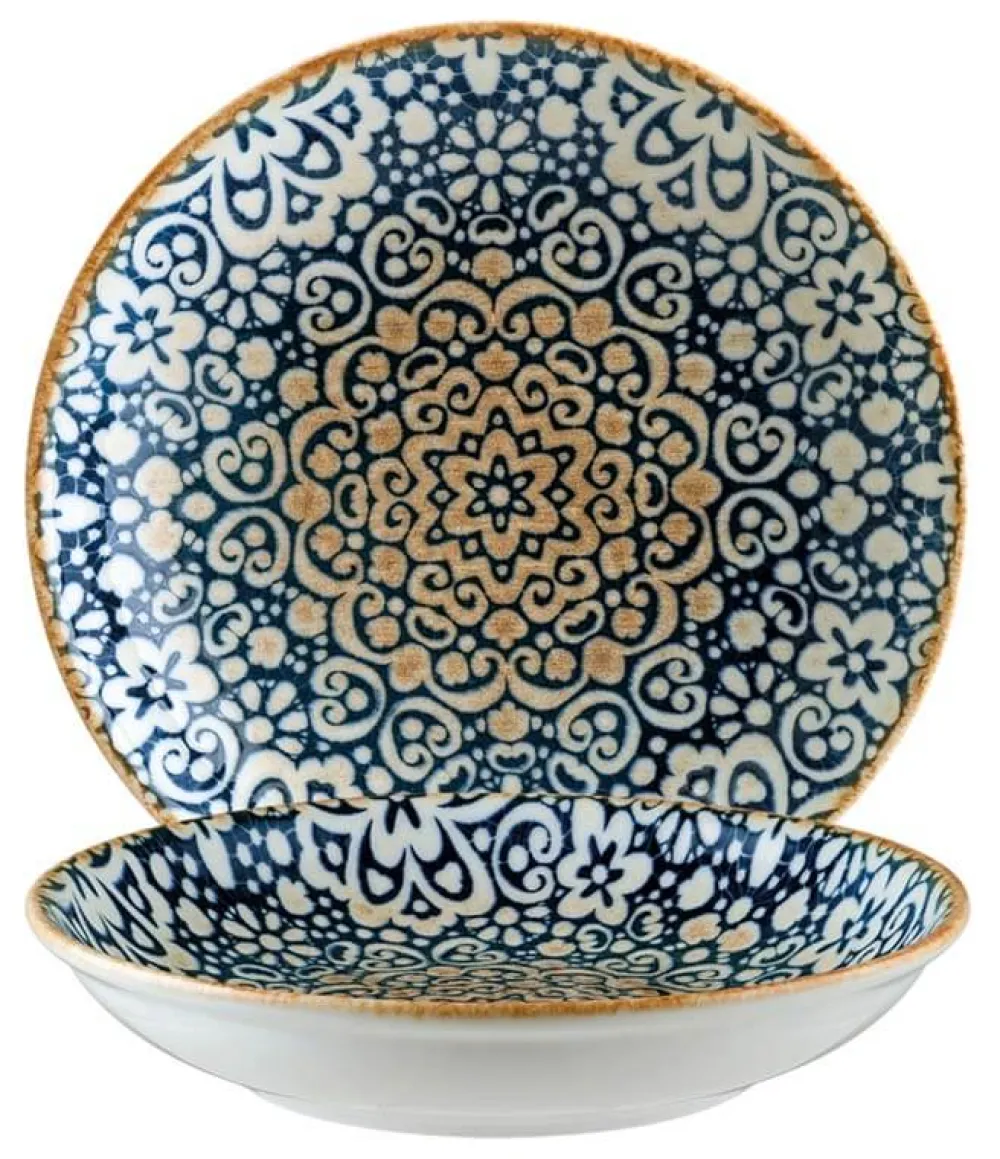 Barstuff Bonna Alhambra Gourmet Teller tief 20cm blau - 12 Stück
