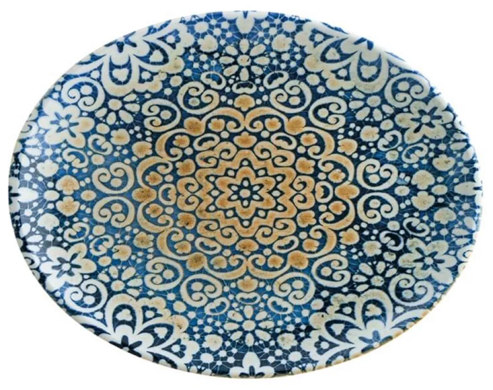 Barstuff Bonna Alhambra Moove Platte oval 31x24cm blau - 6 Stück