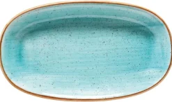 Barstuff Bonna Aura Aqua Gourmet Platte oval 24x14cm türkis - 12 Stück