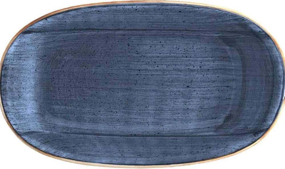 Barstuff Bonna Aura Dusk Gourmet Platte oval 24x14cm blau - 12 Stück
