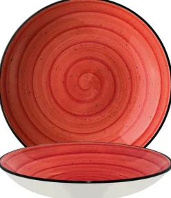 Barstuff Bonna Aura Passion Bloom Teller tief 28cm rot - 6 Stück