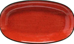 Barstuff Bonna Aura Passion Gourmet Platte oval 34x19cm rot - 6 Stück