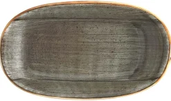 Barstuff Bonna Aura Space Gourmet Platte oval 19x11cm grau - 12 Stück