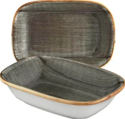Barstuff Bonna Aura Space Gourmet Rechteckschale 17x11,5cm grau - 12 Stück