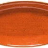Barstuff Bonna Aura Terracotta Gourmet Platte oval 19x11cm orange - 12 Stück