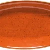 Barstuff Bonna Aura Terracotta Gourmet Platte oval 24x14cm orange - 12 Stück