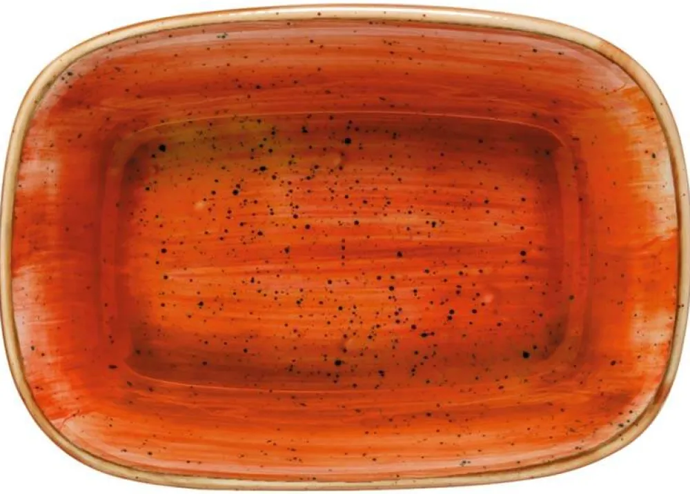 Barstuff Bonna Aura Terracotta Gourmet Rechteckschale 17x11,5cm orange - 12 Stück