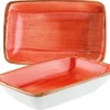 Barstuff Bonna Aura Terracotta Moove Rechteckschale 16x9cm orange - 12 Stück