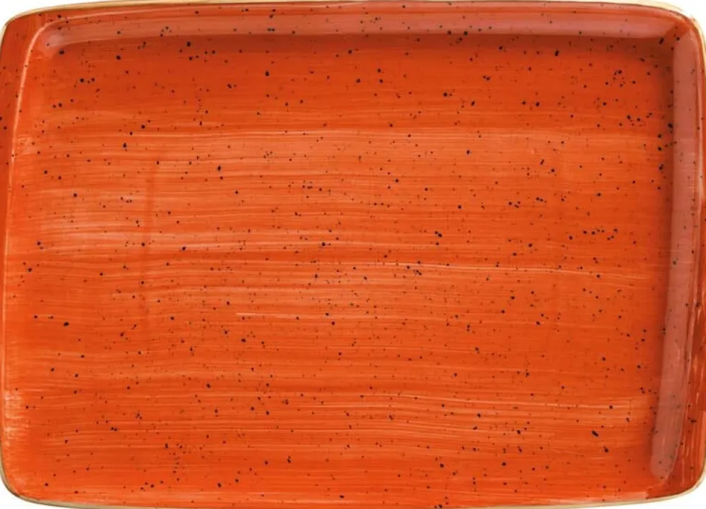 Barstuff Bonna Aura Terracotta Moove Platte 36x25cm orange - 6 Stück
