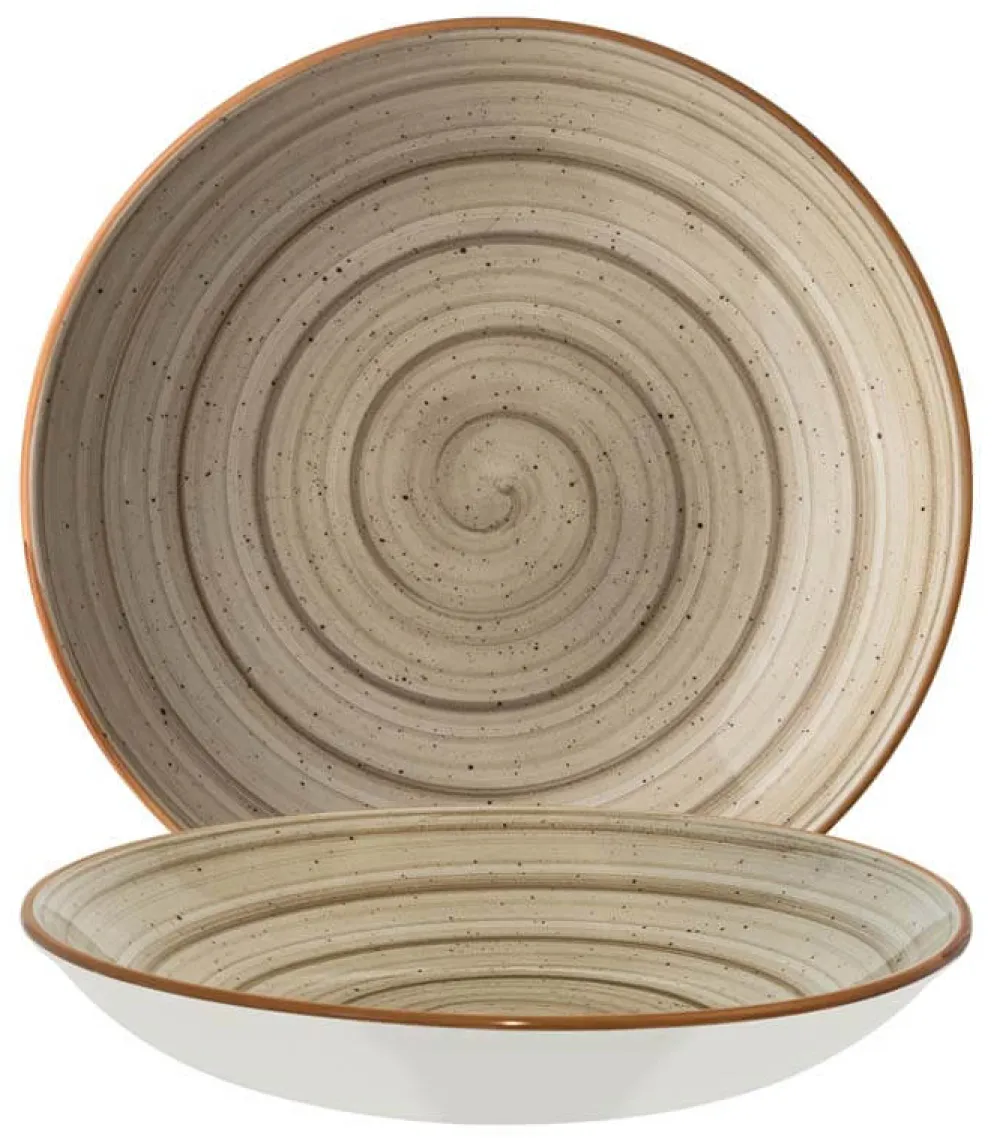 Barstuff Bonna Aura Terrain Bloom Teller tief 23cm beige - 6 Stück
