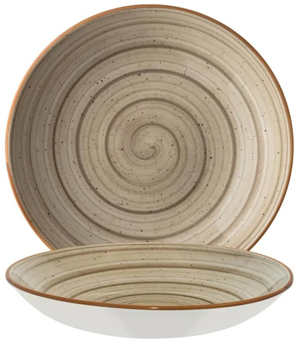 Barstuff Bonna Aura Terrain Bloom Teller tief 28cm beige - 6 Stück