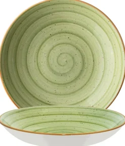 Barstuff Bonna Aura Therapy Bloom Teller tief 28cm grün - 6 Stück