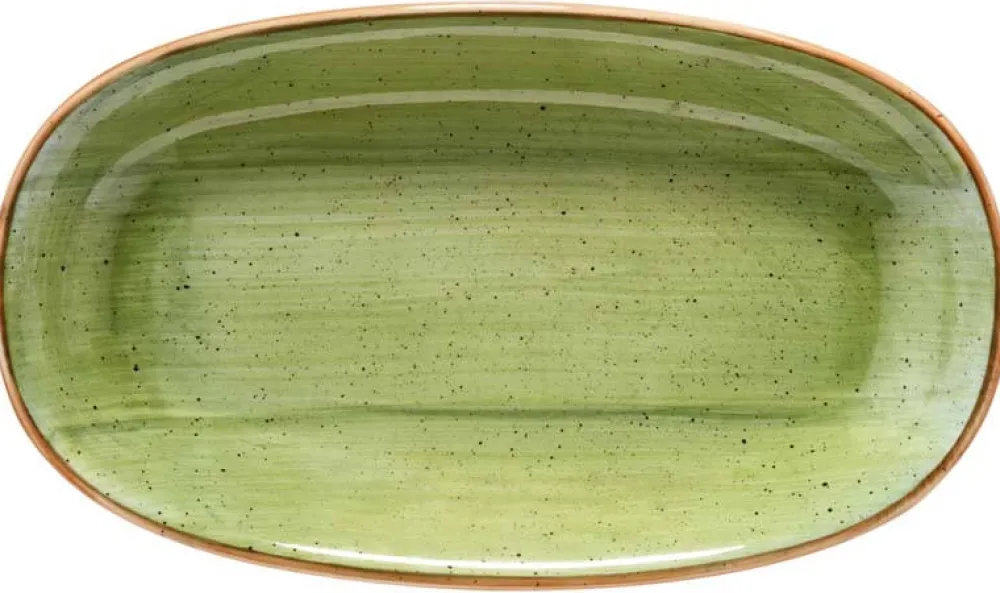 Barstuff Bonna Aura Therapy Gourmet Platte oval 24x14cm grün - 12 Stück