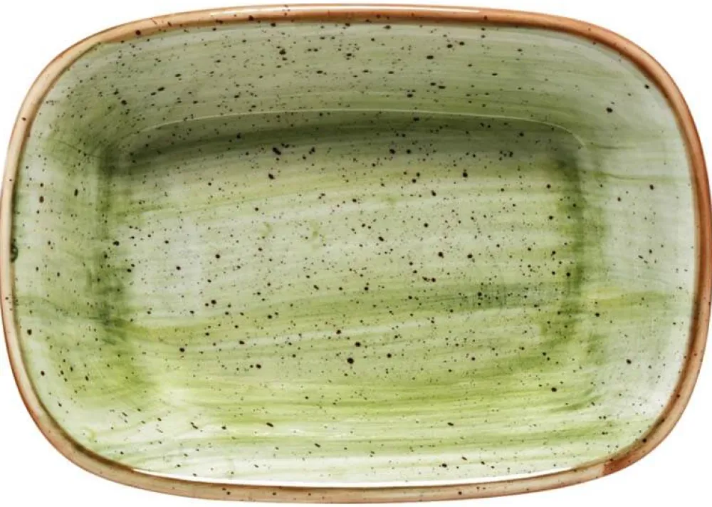 Barstuff Bonna Aura Therapy Gourmet Rechteckschale 17x11,5cm grün - 12 Stück