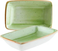 Barstuff Bonna Aura Therapy Moove Rechteckschale 16x9cm grün - 12 Stück