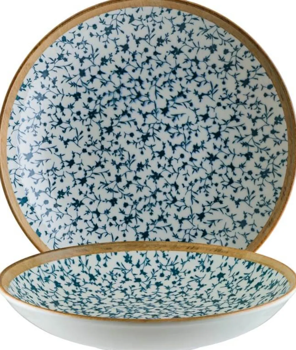 Barstuff Bonna Calif Bloom Teller tief 25cm blau - 6 Stück