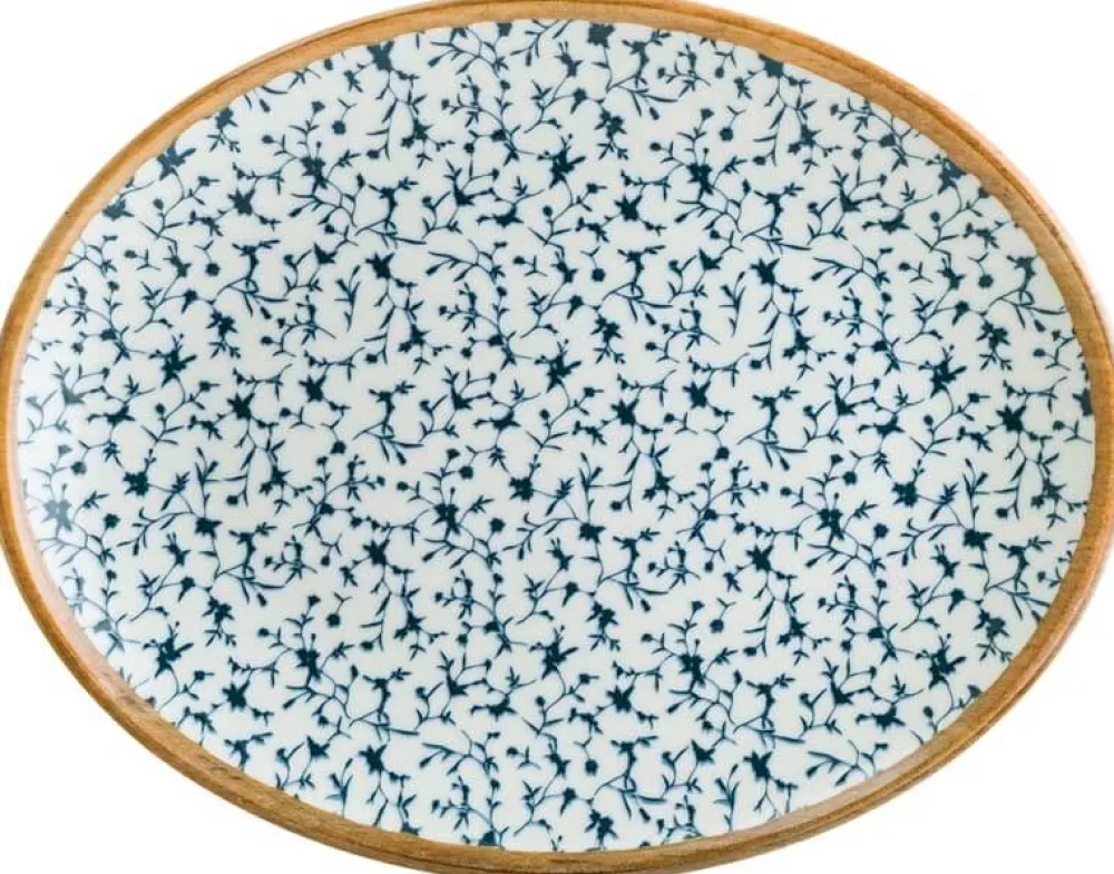 Barstuff Bonna Calif Moove Platte oval 36x28cm blau - 6 Stück