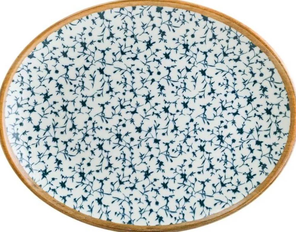 Barstuff Bonna Calif Moove Platte oval 31x24cm blau - 6 Stück