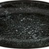 Barstuff Bonna Cosmos Black Gourmet Platte oval 24x14cm schwarz - 12 Stück