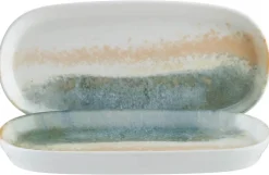 Barstuff Bonna Fium Hygge Platte tief oval 21x10cm blau - 12 Stück