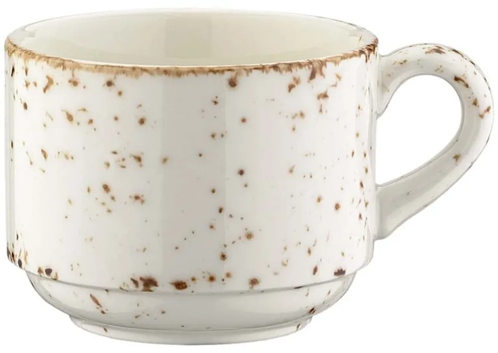 Barstuff Bonna Grain Banquet Obertasse 21cl stapelbar creme - 6 Stück