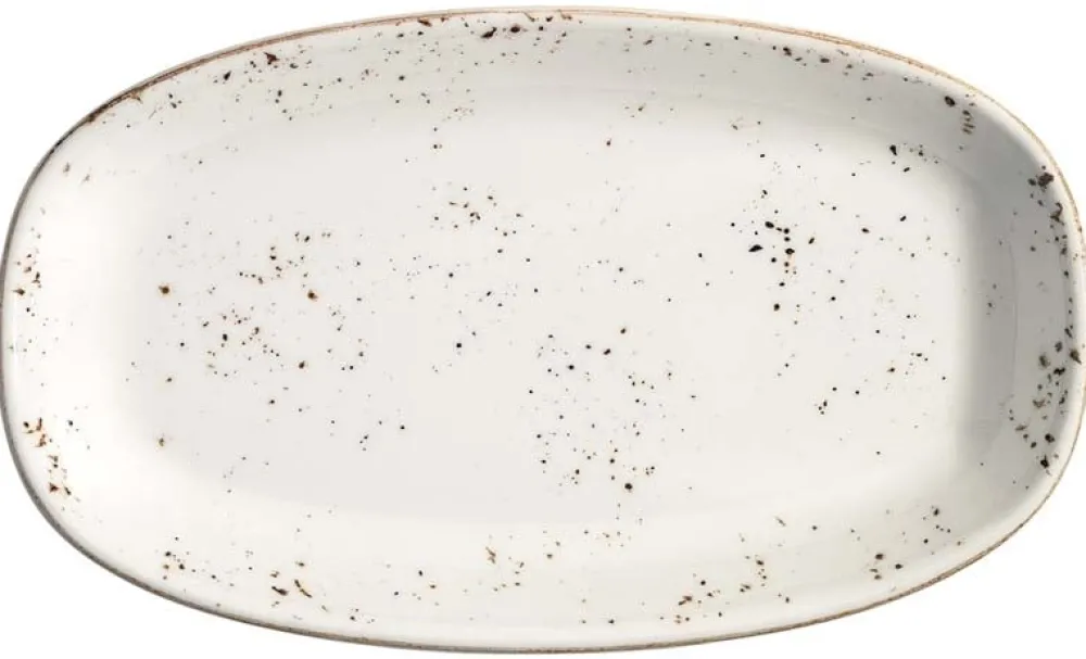 Barstuff Bonna Grain Gourmet Platte oval 19x11cm creme - 12 Stück