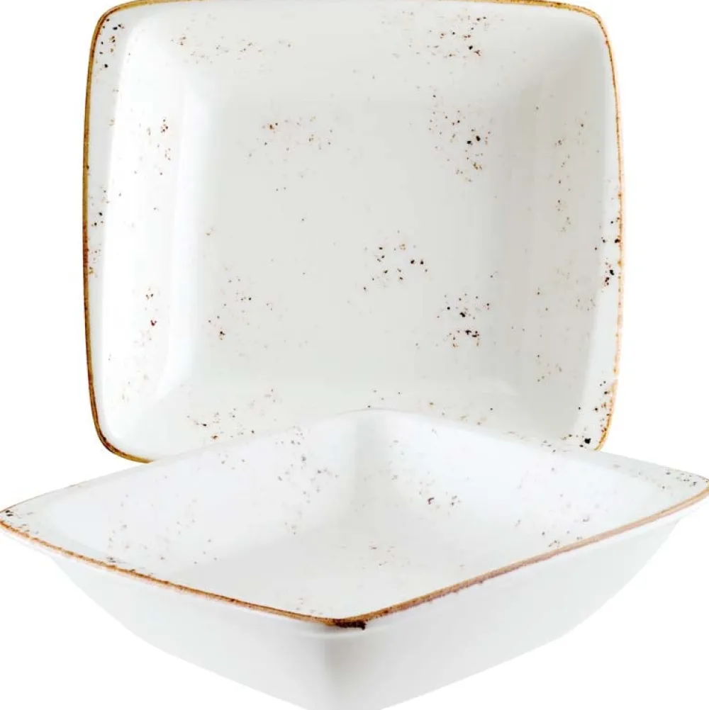 Barstuff Bonna Grain Moove Teller tief 19x17cm creme - 12 Stück