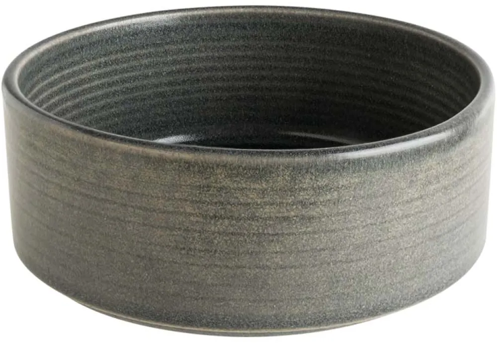 Barstuff Bonna Hornfels Ripple Stapelschale 13cm, 41,5cl grau - 12 Stück