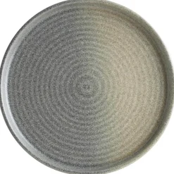 Barstuff Bonna Hornfels Ripple Teller flach 26cm grau - 6 Stück