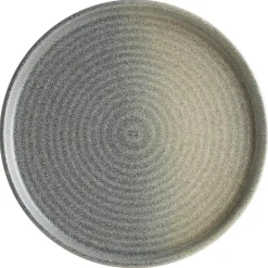 Barstuff Bonna Hornfels Ripple Teller flach 16cm grau - 12 Stück