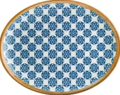 Barstuff Bonna Lotus Moove Platte oval 25x19cm blau - 12 Stück